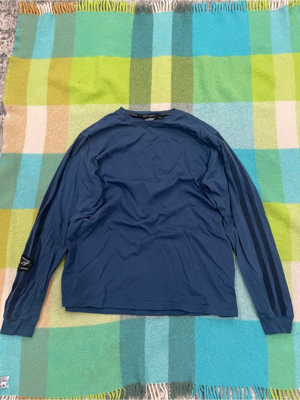Harley Davidson navy blue long sleeve shirt #bikerstyle #motorcycle